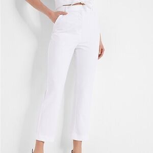 High Waisted Cropped Straight Pants